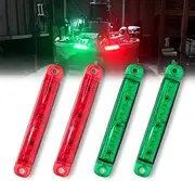 Boat Navigation Lights, 12V Waterproof Marine Utility Led Strip Lights for Boat Lights Bow and Stern, Navigation Lights for Boats Led, Kayak Lights, Port Starboard Light (4 Pack)