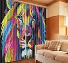 Hopeless Lion template 3D Curtains Blockout Photo Printing Curtains Drape Fabric