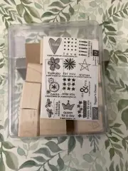 RARE Stampin' Up! Set ~ TAGGER'S DOZEN 12 stamps retired NEW