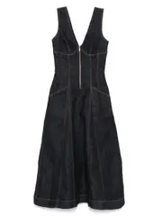 [Self-Portrait] Self-Portrait-Vestito Midi In Denim-Donna 8 UK
