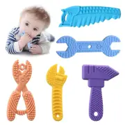 5PCS Baby Teething Toys - Silicone Sensory Teether Toys for 0-6 Month Olds, BPA
