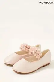 Monsoon Pink Textured Corsage Walker Shoes (U28086) | $40