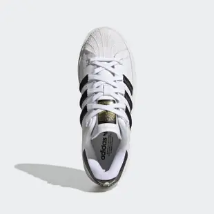 【adidas 愛迪達】Superstar Bonega 女 休閒鞋 經典 復古 厚底 金標 貝殼頭 穿搭 白黑(GX1840)