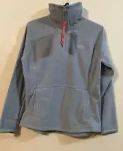 The North Face Womens ISOTHERM Fleece Long Sleeve 1/4 Zip XS Metallic Silver $85