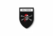 PATCH PATCHES EMBLEM IRON ON GLUE PRINT FLAG world crest pirate jolly roger