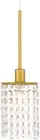 Elegant Lighting LD7500 Taylor 1 Light 5"W Crystal Mini Pendant - Brass