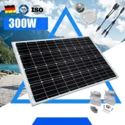 12V 300W Fixed Solar Panel Kit Mono Caravan Camping Home Battery Charge 300 Watt