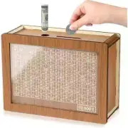 10000 Savings Challenge Box,Cashbox Kakeibo Money Saving Box, Money Vault Saving