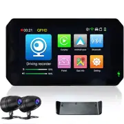 Motorcycle GPS Navigator Bluetooth DVR Recorder Waterproof Carplay Android Auto