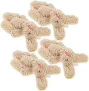 Kisangel 4pcs Miniature Plush Rabbit Dolls Soft Dollhouse Accessories for Cute Plush Bunny Decorations for Mini House Scenes Present for Collectors