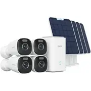 Reolink Argus Eco Ultra 8MP/4K Outdoor Wire-Free Battery Camera - 4 Pack With [ARGUS-ECO-ULTRA 4PK with HUB + Solar]