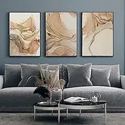 MKHFUW Living Room Bedroom Marble Background Ink Painting Poster, Modern Abstract Picture Set Wall Painting Art Decoration - Without Frame (Wall Picture 5.40 x 60 cm x 3)