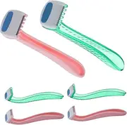 Mikinona 6pcs Lady Shaver Women's Single Blade Razor Bikini Trimmer for Private Leg Hair Random Color