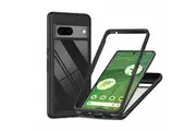 Google Pixel 7 Military Grade Full Body Shockproof Clear Heavy Duty Case Bumper Drop Protection Tough Cover (Black)