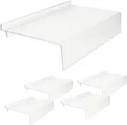 NOLITOY 5pcs Transparent Shoe Display Mounted Sneaker Holder for Retail Shop and Home Use Shelf for Organized Shoe Wall Display and Easy to Install