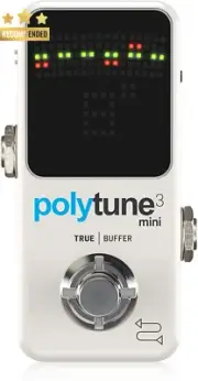 Polytune 3 Mini Guitar Tuner, Compact & Accurate Chromatic Pedal Tuner
