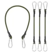4 Pack Bungee Cords with Hooks 11.8" Straps Strong Elastic Rope Green