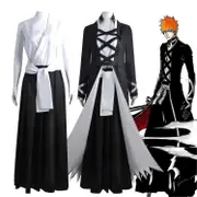 Japanese Anime Uniform For Men's Ichigo Kurosaki Cosplay Suit Halloween Carnival Party Costume 2XL