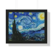 VINCENT VAN GOGH STARRY NIGHT Abstract Art Painting FRAMED POSTER