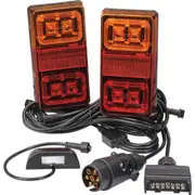 Narva 12V Box Trailer Lamp Plug & Play Kit Rectangular Lamps MDL35