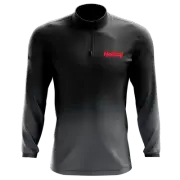 Holley 10438-3XHOL Quarter Zip Pullover - Black/Grey Ombre - Adult XXX-Large
