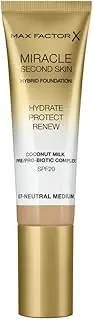 Max Factor Miracle Second Skin Hybrid Foundation 30 ml, 07 Neutral Medium