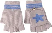 [SHERCHPRY] 1 Pair Thermal Gloves Warm Gloves Toddler Gloves Kids Gloves Toddlers Gloves Cartoon Gloves Cold Protection Mitten Set Clamshell Earth Tones