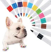 Pet Nail Polish | 12 Colors Brush Tip Nail Polish Pen,Waterproof, Fade-Resistant, Friendly Formula, Small Animal Grooming Supplies For Puppies Kittens