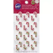 Candy Cane Christmas Dot Matrix Icing Decorations 24 Ct Wilton