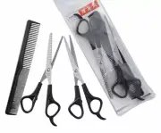 Hair Cutting Scissors Barber Shears Kit Professional Razor Straight Edge Hair