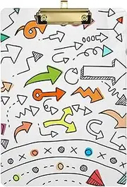 Art Graphic Arrow Design clipboards in Bulk Standard Hole for Softball Coaches Size 9 x 12