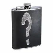 Question Mark Em1 Flask 8oz Stainless Steel Hip Drinking Whiskey