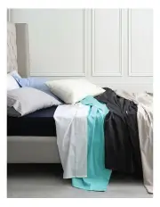 [Logan and Mason] 400TC Mega 50cm drop Sheet Set in Vanilla