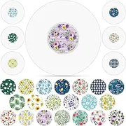 Colarr 80 Pcs Waterproof Sensor Covers Compatible with Freestyle Libre and 80 Sensor Stickers Set Transparent Adhesive Patches Sensor Covers (Flower)