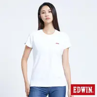 在飛比找momo購物網優惠-【EDWIN】女裝 第八代LOGO短袖T恤(白色)