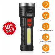 Super Bright LED Torch Tactical Flashlight Lantern Rechargeable Camping Outdoor