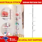 Telescopic Spring Tension Pole 4 Shelf Corner Bath Shower Rack Caddy Organiser
