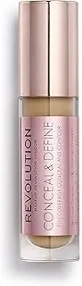 Makeup Revolution Conceal and Define Concealer (Eyeshadow), C10 Brown, 3.4ml