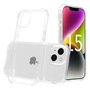 LEEU DESIGN TPU Case for iPhone 15 Plus Shock-absorbing 3D Stereo Sound Clear Phone Cover