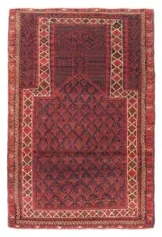 Vintage Hand-Knotted Area Rug 3'1" x 4'8" Traditional Wool Carpet