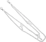 [DEARMAMY] Tassel Chain Body Chains Belt Chain Pocket Chain Biker Body Chain Gothic Waist Wallet Chain Friend Jean Chains Skull Chain for Pants Body Chain Men Silver