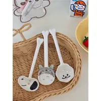 在飛比找蝦皮購物優惠-AN🌸日系超可愛卡通立體龍貓湯匙 陶瓷湯匙史努比造型湯匙