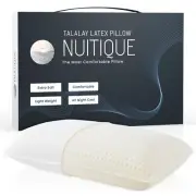 Nutique Talalay Latex Pillow for Sleeping, Natural Medium Firmness, Breathabl...