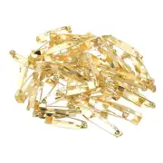 80Pcs Badge Pins, 25mm Safety Pins Bar Name Tag Pin Bulk, Gold