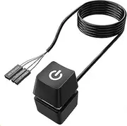 tunghey Desktop Computer Power Switch Power Supply Control Adapter Cable External PC Power Button ATX Desktop Computer Case Motherboard Switch On Off Power SW Cables (1.7M)