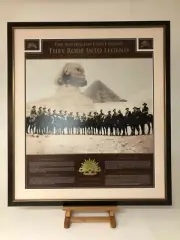 THE AUSTRALIAN LIGHT HORSE- THEY RODE INTO LEGEND ANZAC PRINT WITH WAR MEDALS