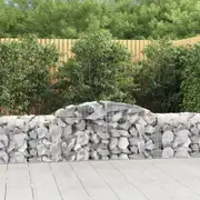 Arched Gabion Baskets 2 pcs 300x50x60/80 cm Galvanised Iron vidaXL