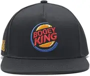 [Golf Gods] Bogey King Black Snapback Golf Hat - Flat Brim