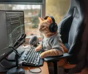 Cat Call fun Art Computer Mouse Pad Cat owner lover Gift