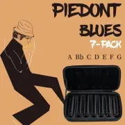 Piedmont Blues 10-Hole Diatonic Harmonica Set of 7 7